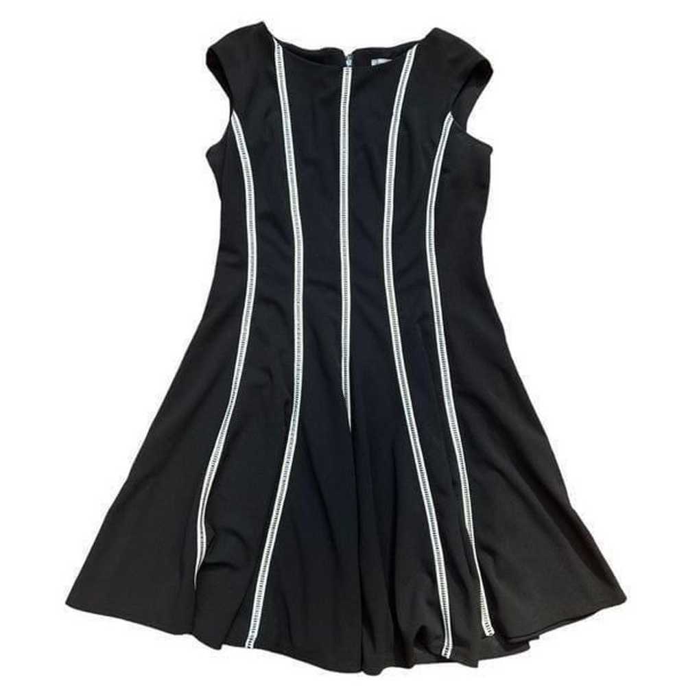 DANNY AND NICOLE Black & White Fit And Flare Dres… - image 1