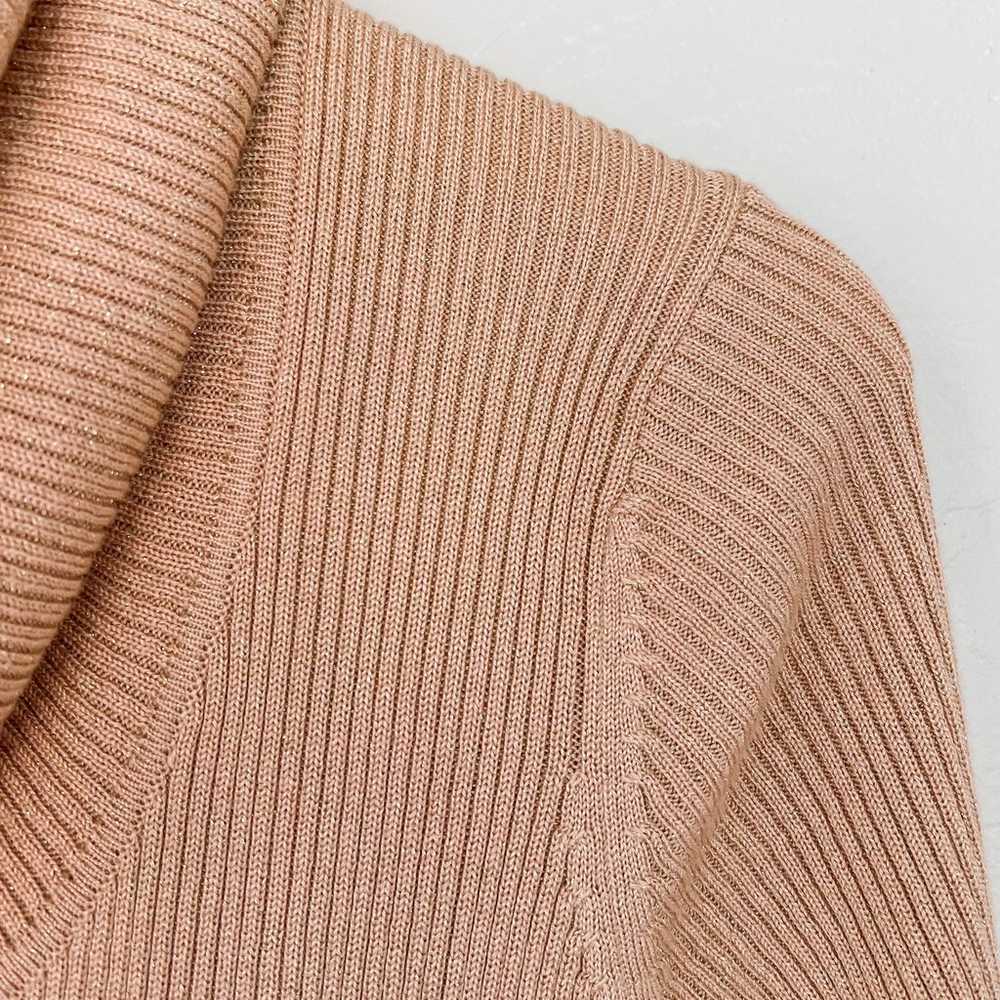 Calvin Klein Pink Metallic Cowl Neck Sweater Dres… - image 3