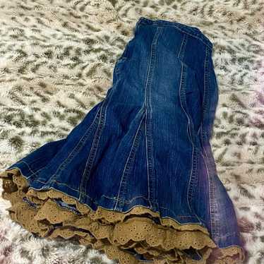 Vintage Y2K Denim Midi Skirt