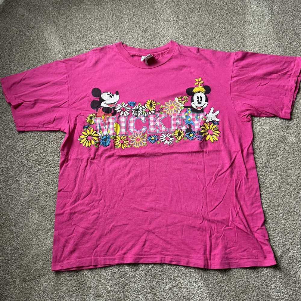 Mickey And Co Vintage Mickey & Co 90s pink tshirt - image 1