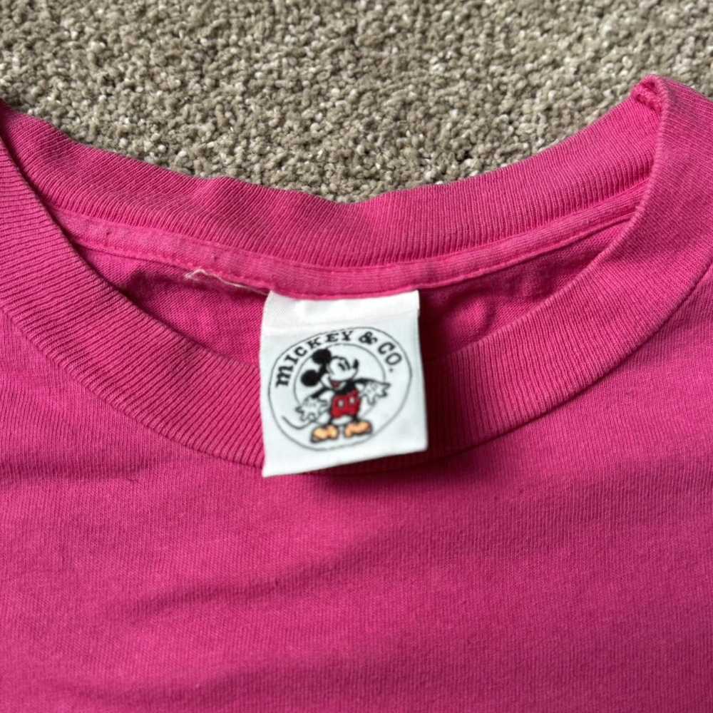 Mickey And Co Vintage Mickey & Co 90s pink tshirt - image 3