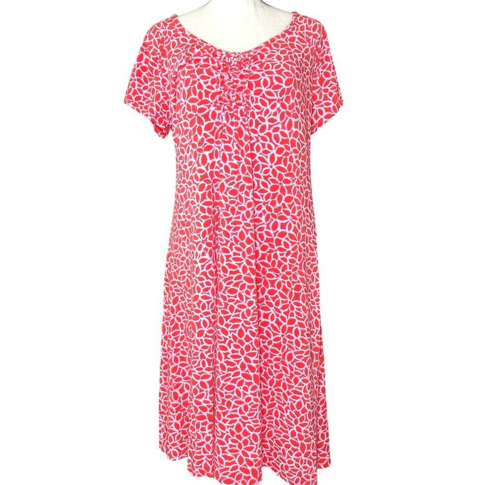 Fresh Produce Emma Dress Cap Sleeves V-Neck Flora… - image 1