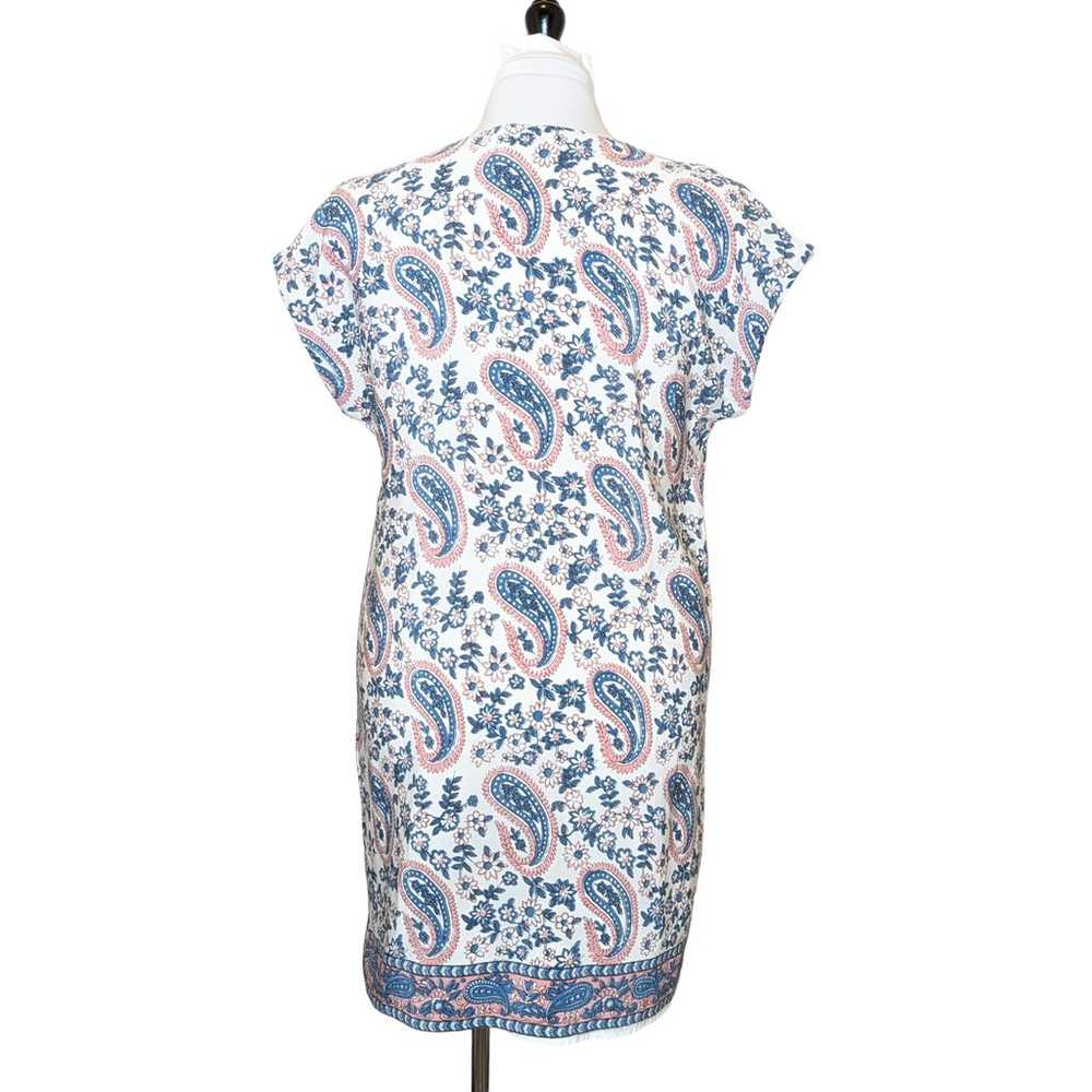 Madewell Silk Flora Paisley Tunic Dress L Mini Sp… - image 3