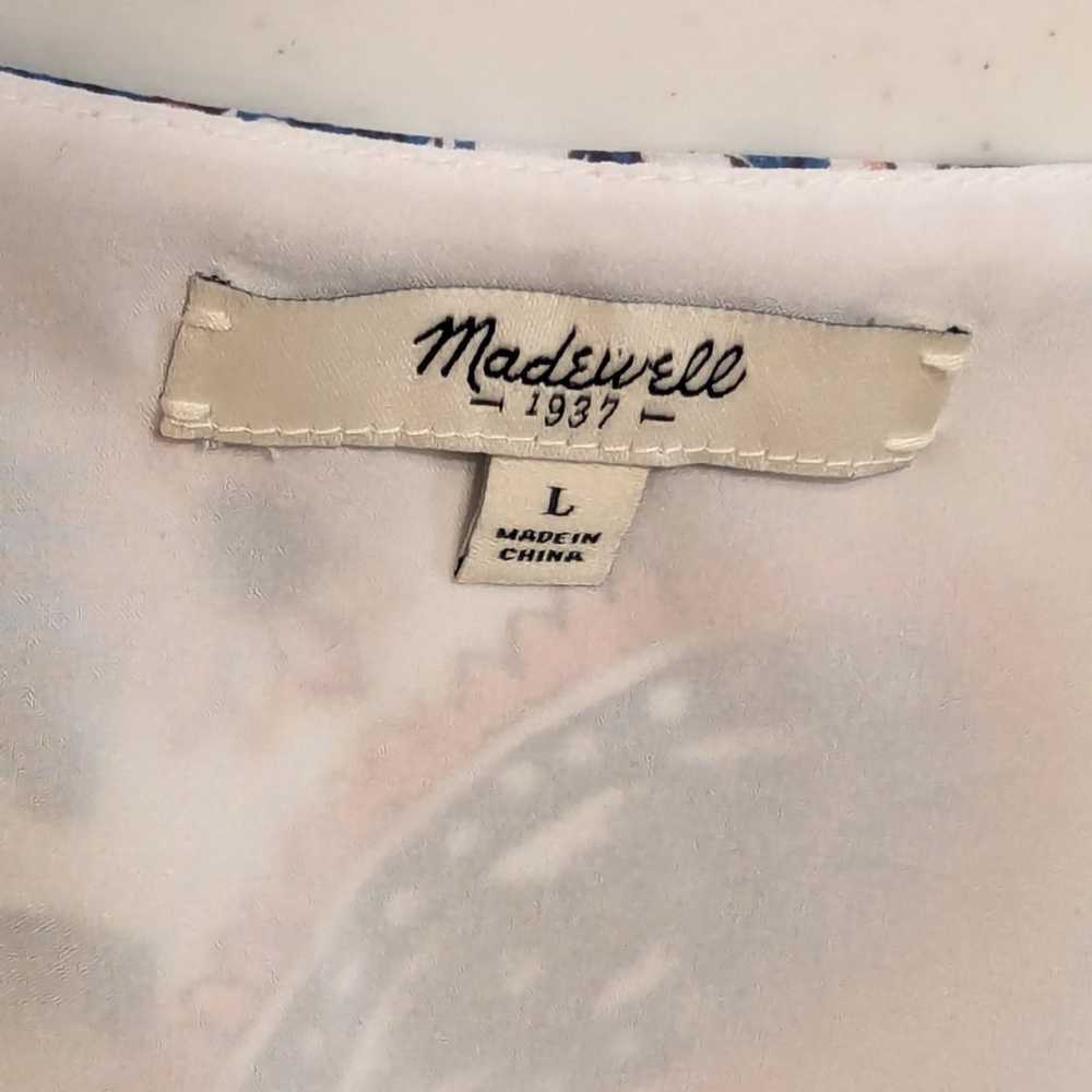 Madewell Silk Flora Paisley Tunic Dress L Mini Sp… - image 5
