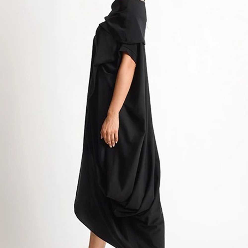 Asymmetric Maxi Dress/Black Oversize Tunic/Loose … - image 3