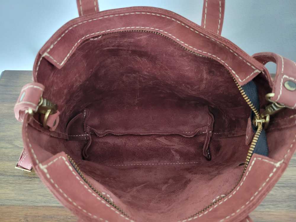 Portland Leather Lotus Mini Zip Crossbody Bag Bun… - image 4