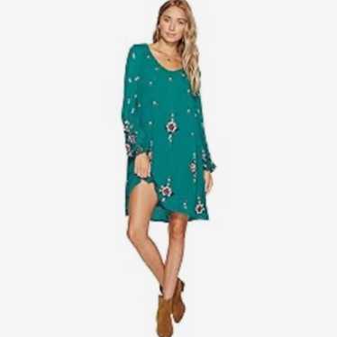 Free people oxford embroidered mini dress XS NWOT