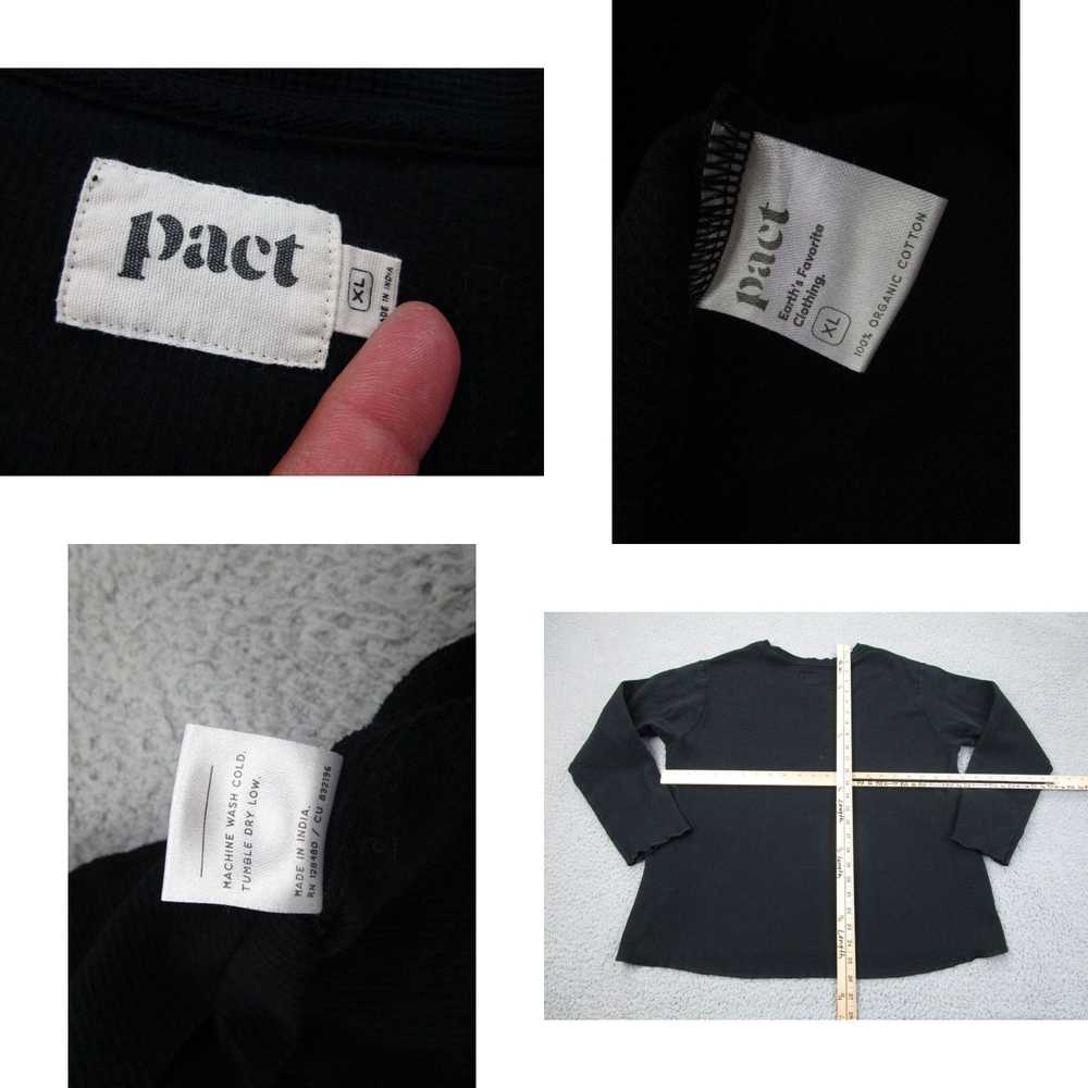 Vintage PACT Shirt Womens XL Black Waffle Thermal… - image 4