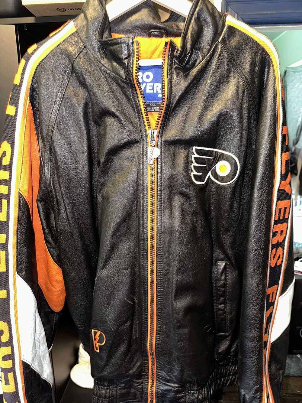 Pro Player Vintage Flyers Leather Jacket Size Lar… - image 1