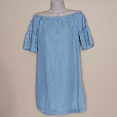 Madewell Dress Womens Size Medium Blue Denim Azal… - image 1
