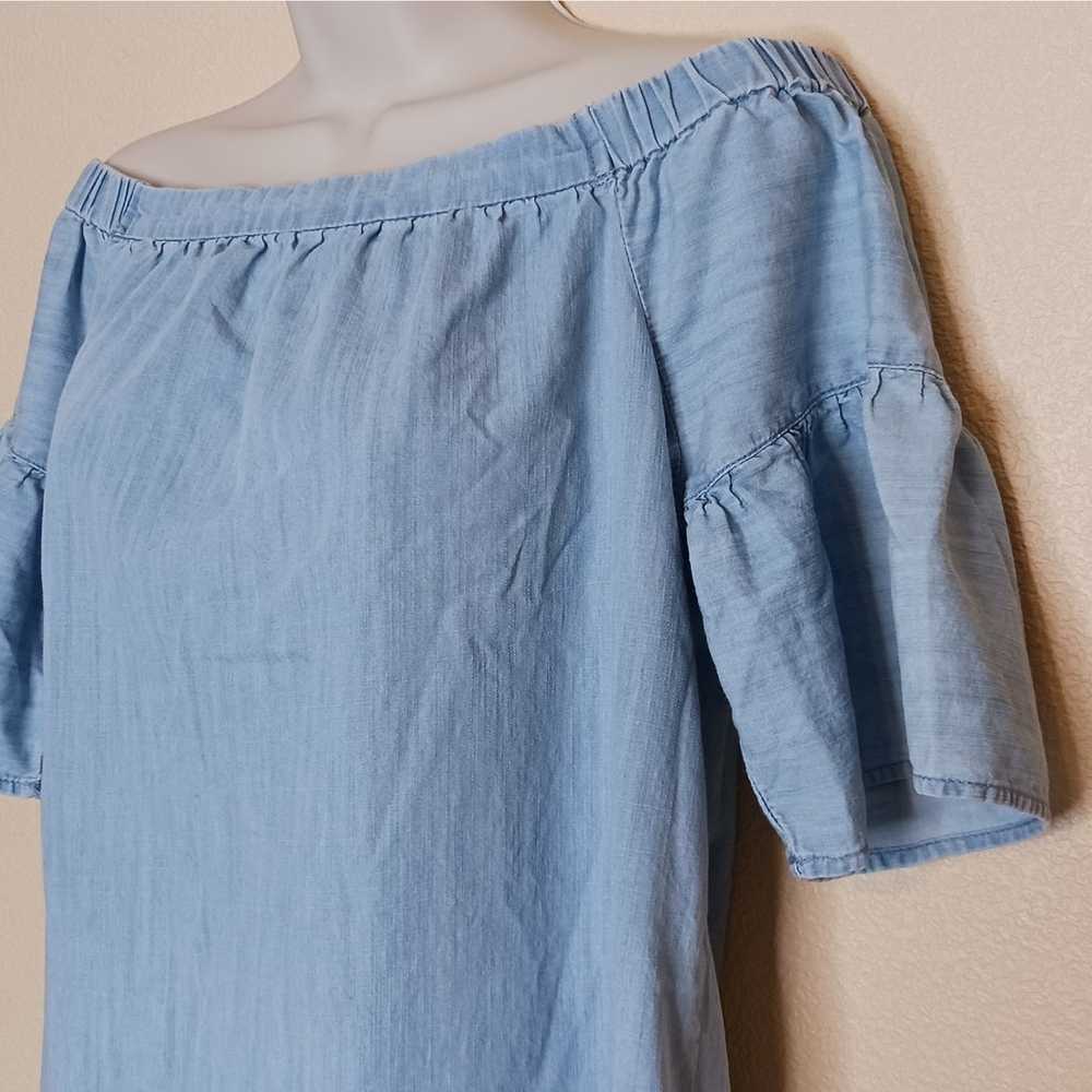 Madewell Dress Womens Size Medium Blue Denim Azal… - image 4