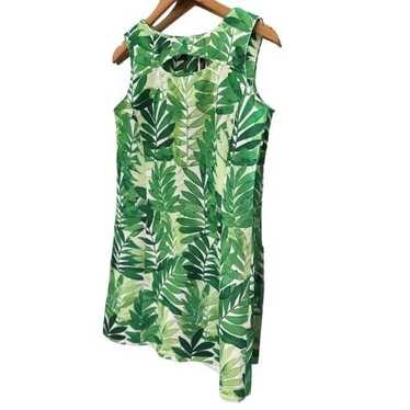 Julian Taylor New York Green Floral A Line Dress … - image 1