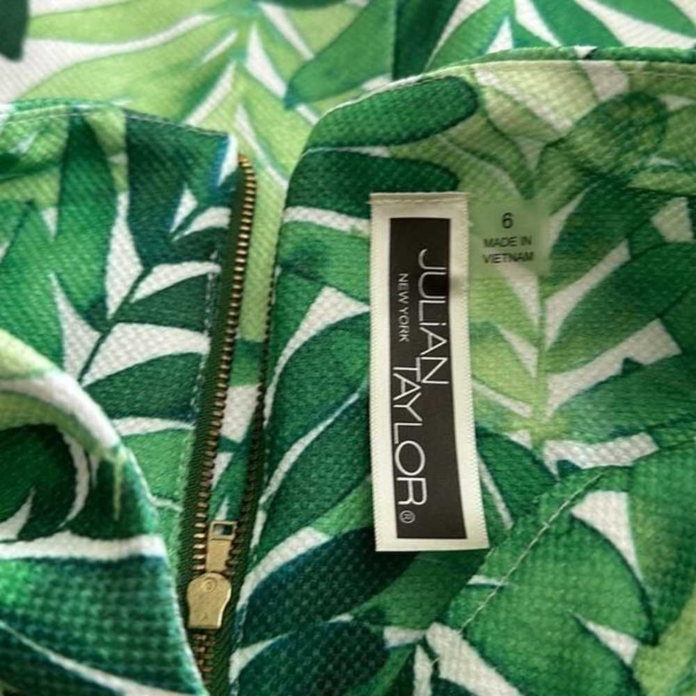 Julian Taylor New York Green Floral A Line Dress … - image 4