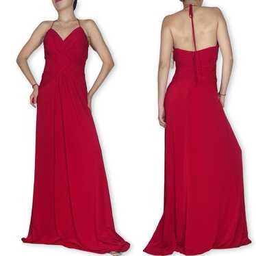 Laundry by Shelli Segal Femme Fatale Red Halter N… - image 1