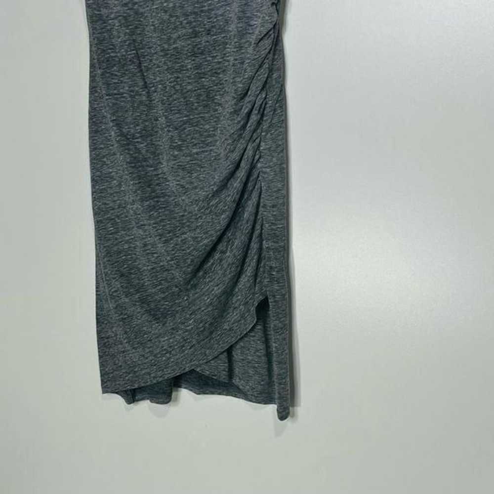 Leith Gray Cotton Poly Tank Dress Ruched Side - image 2