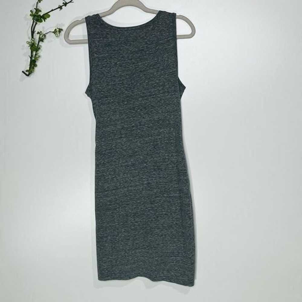 Leith Gray Cotton Poly Tank Dress Ruched Side - image 9