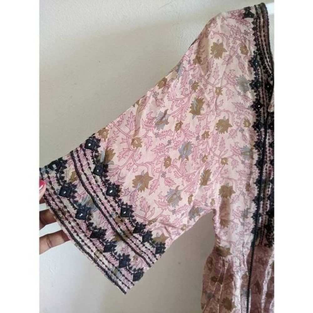 Raga Women's Floral Kimono Sleeve Embroidered Boh… - image 5