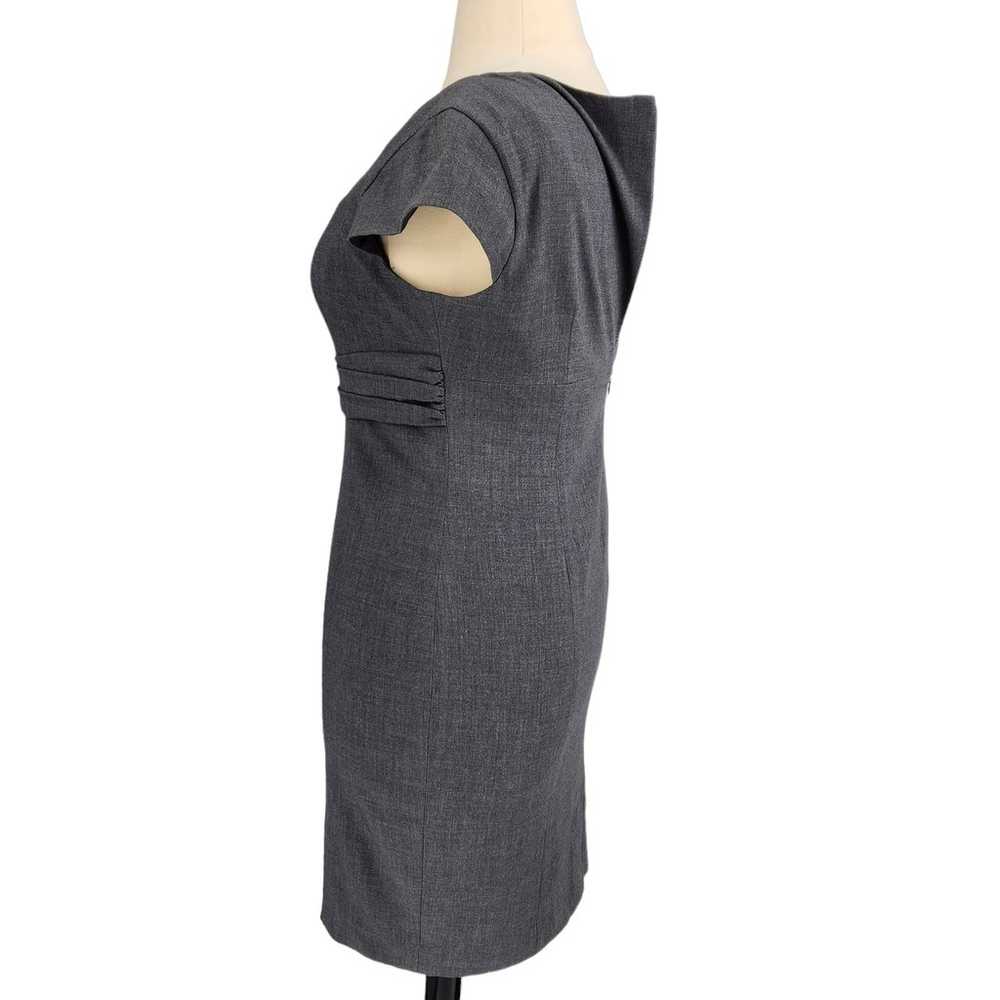 Vintage Evan-Picone Gray Suiting Sheath Dress 14 … - image 3