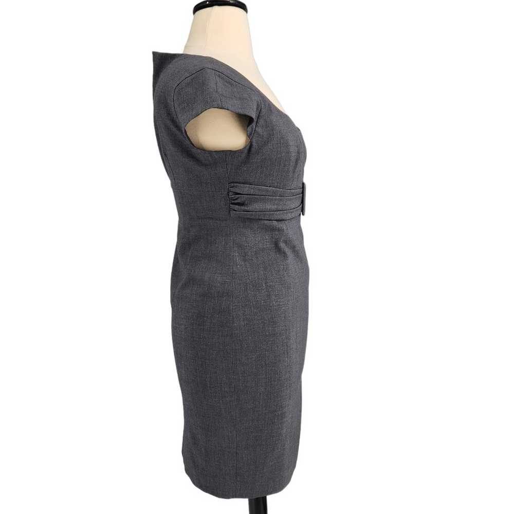 Vintage Evan-Picone Gray Suiting Sheath Dress 14 … - image 5