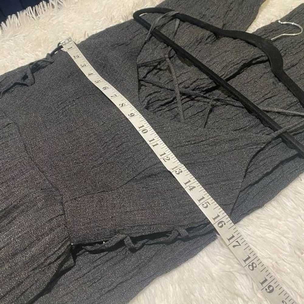 Line & Dot Strappy Linen Jumpsuit in Black - image 4