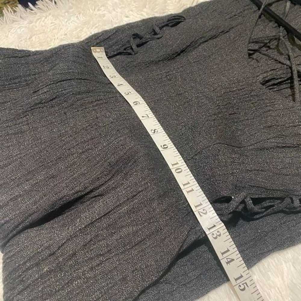Line & Dot Strappy Linen Jumpsuit in Black - image 5
