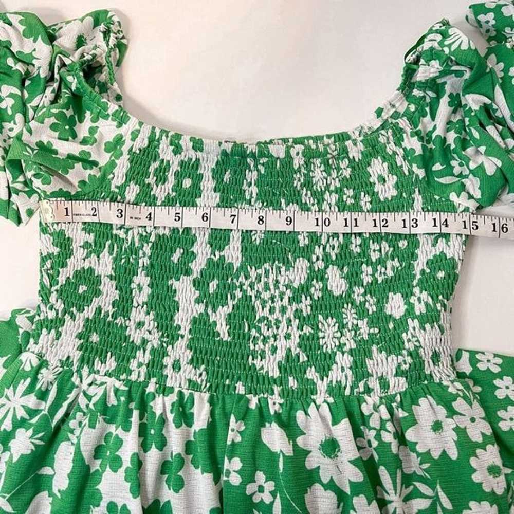 Sugar Lips Green Floral Print Midi Dress M - image 7
