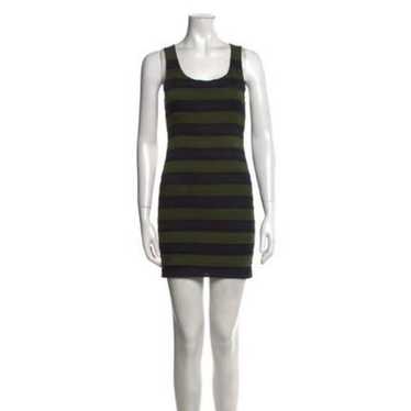 alice olivia womens green black striped Silk tank… - image 1