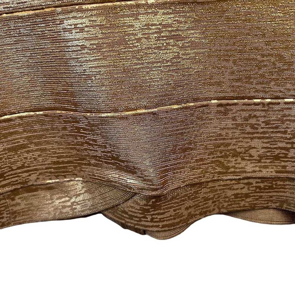 VENUS Bandage Gold Bandage Dress Size Medium - image 5
