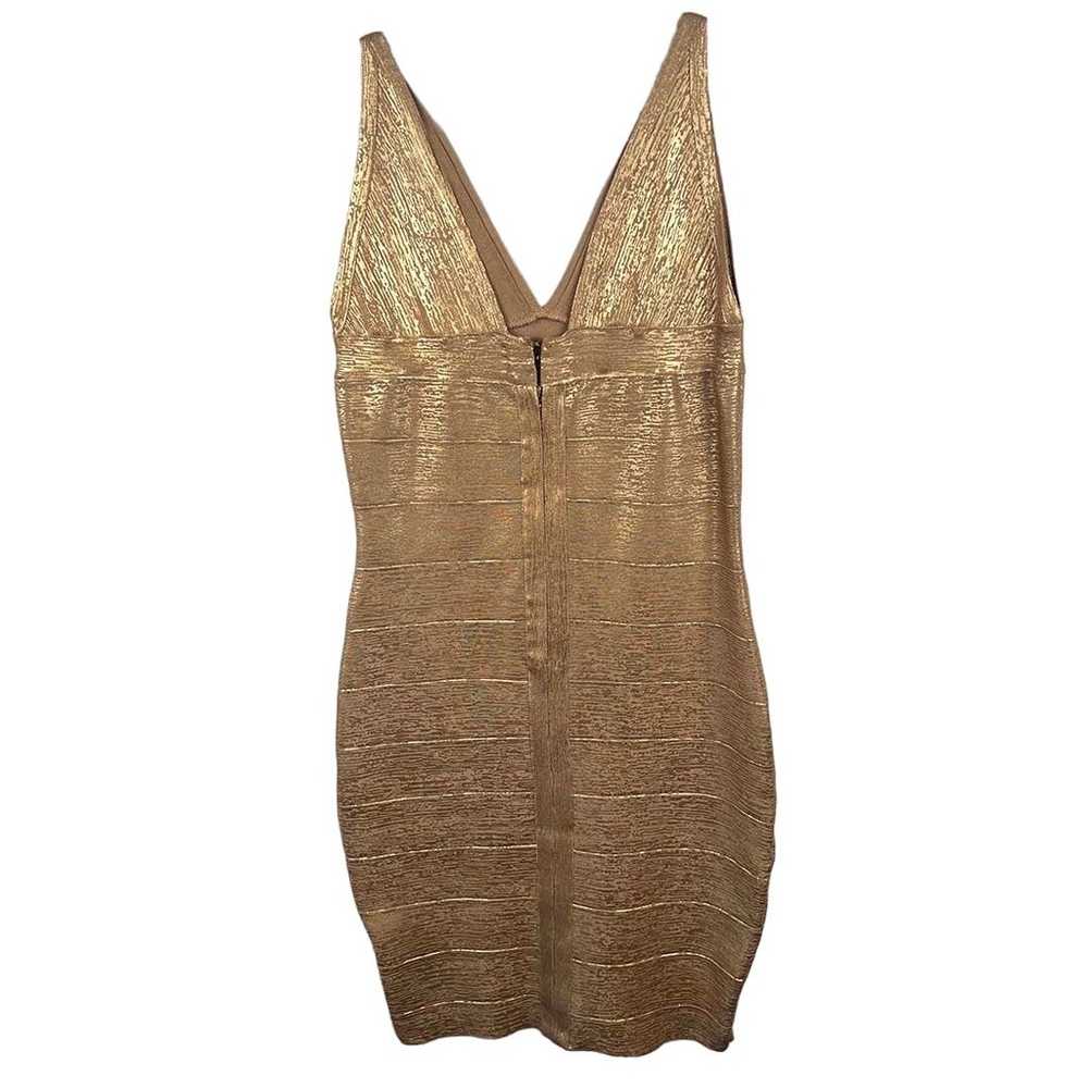 VENUS Bandage Gold Bandage Dress Size Medium - image 7