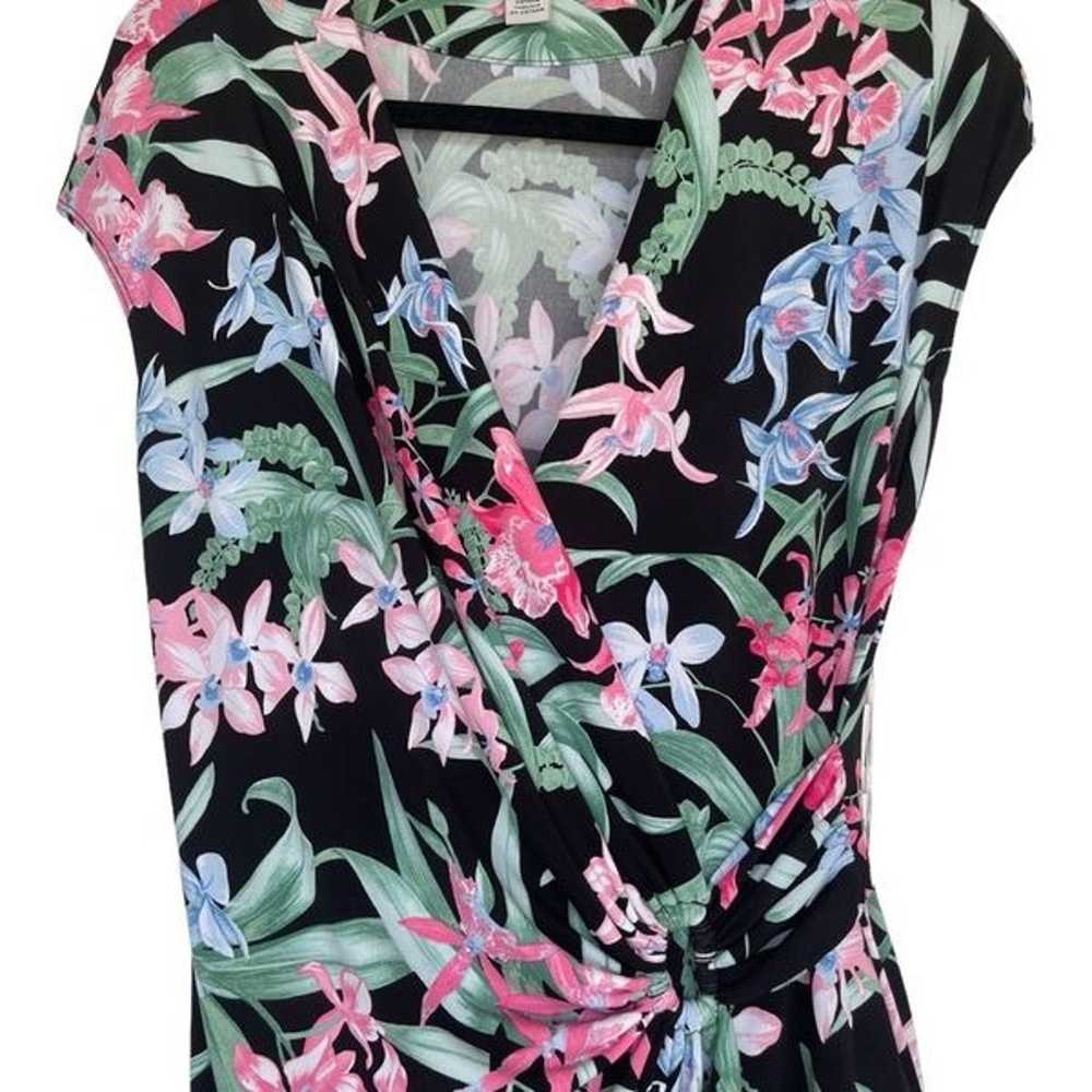 Tommy Bshama Faux Wrap Tropical Floral Dress Size… - image 2