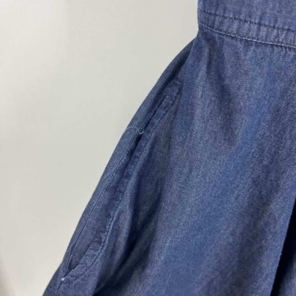 eShakti Dress Size 20W Blue Chambray Twirl Pocket… - image 3