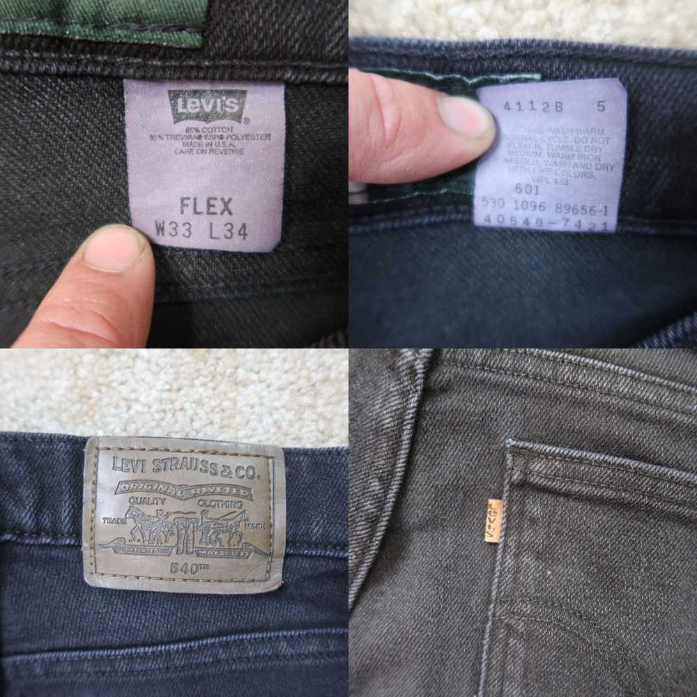 Levi's Vintage Levi's 540 Jeans Men's 33x34 Black… - image 4