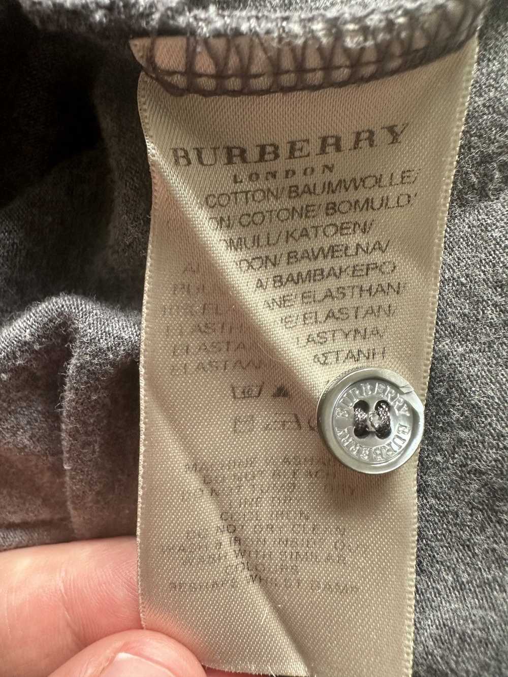 Burberry 90s Vintage Burberry London Grey Henley … - image 10