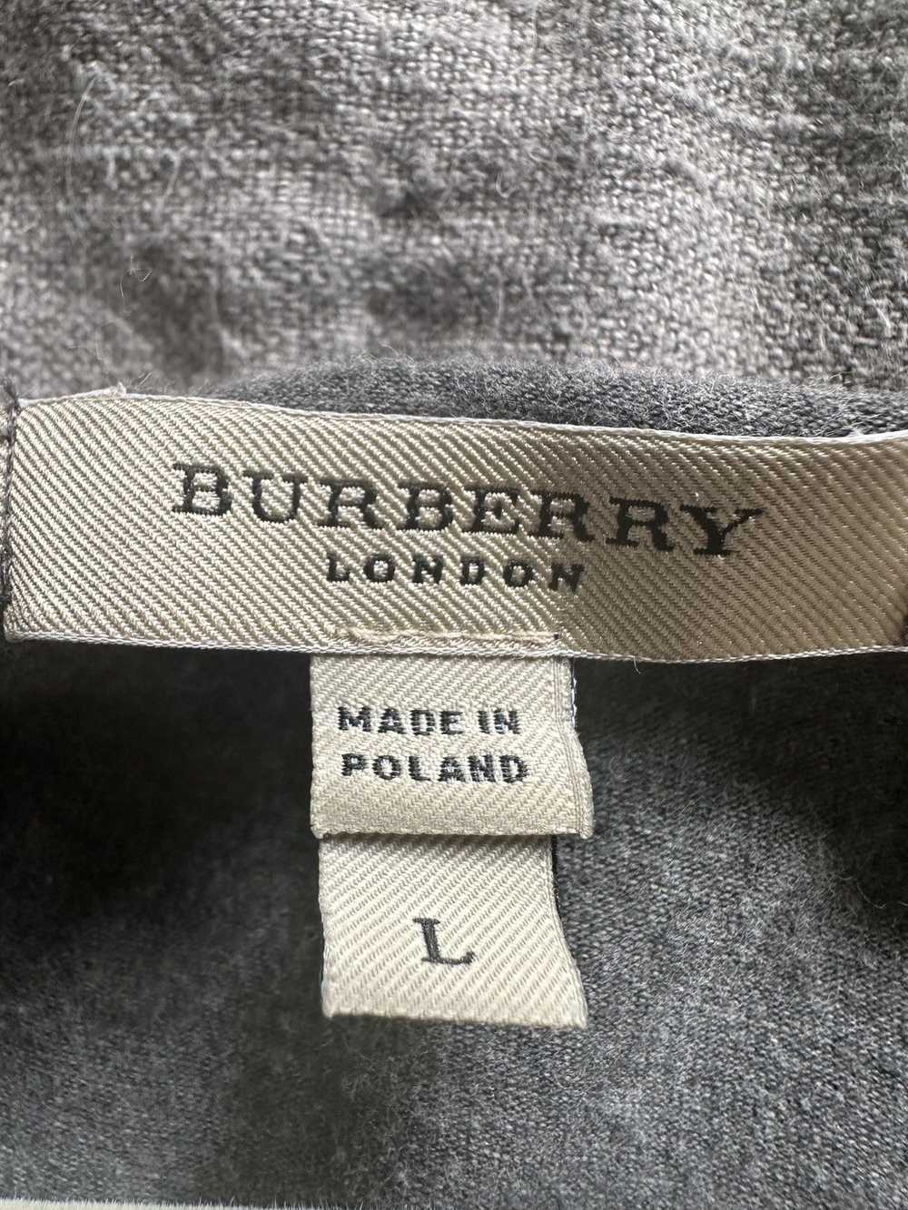 Burberry 90s Vintage Burberry London Grey Henley … - image 8