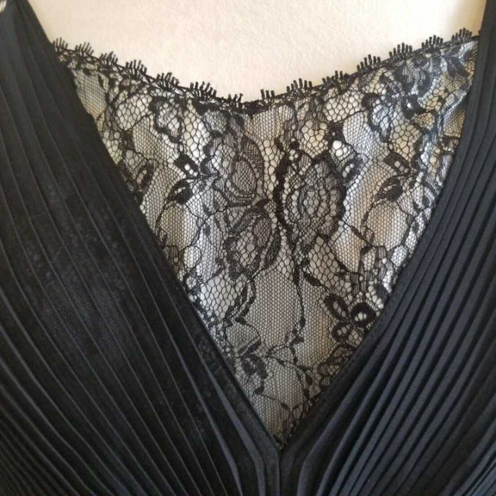 Womens Formal Long Dress Black Sleeveless Lace Be… - image 4