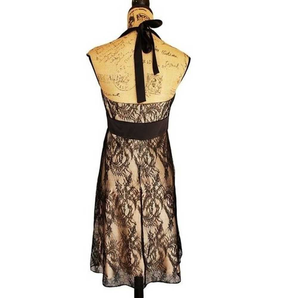 Women's Dress 4 Black Halter Elegant Lace Gold Su… - image 4