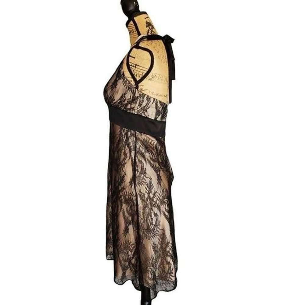 Women's Dress 4 Black Halter Elegant Lace Gold Su… - image 5