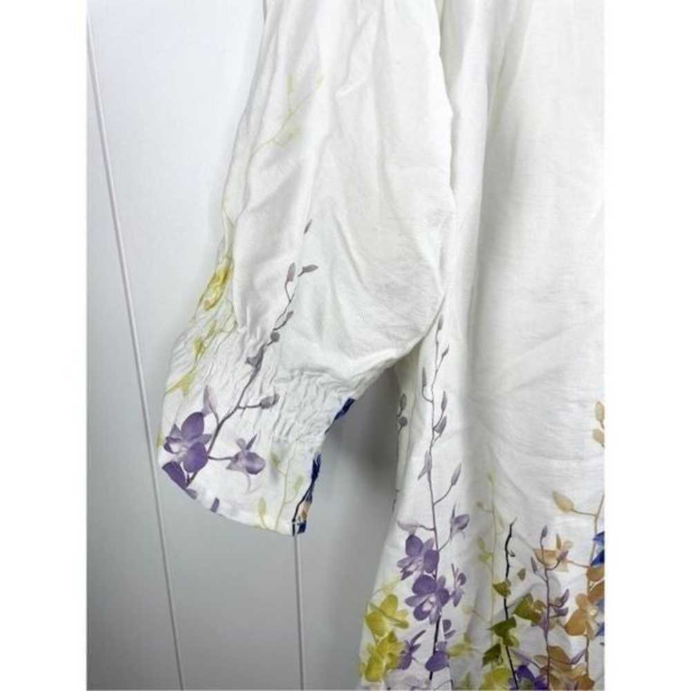 Boho Chic Button Down Floral Tunic Dress Size S - image 3