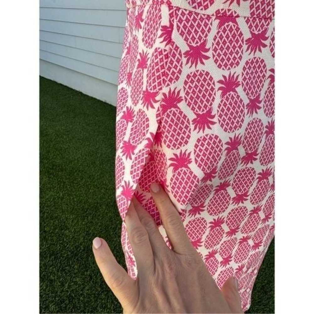 Boden Yolande pink pineapple shift dress size 8 - image 7
