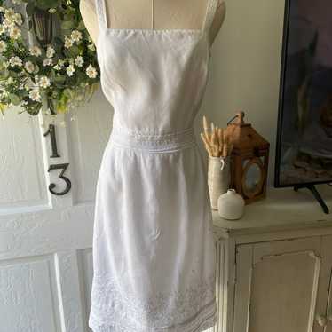 Vintage Y2K 100% Linen Mini Dress!