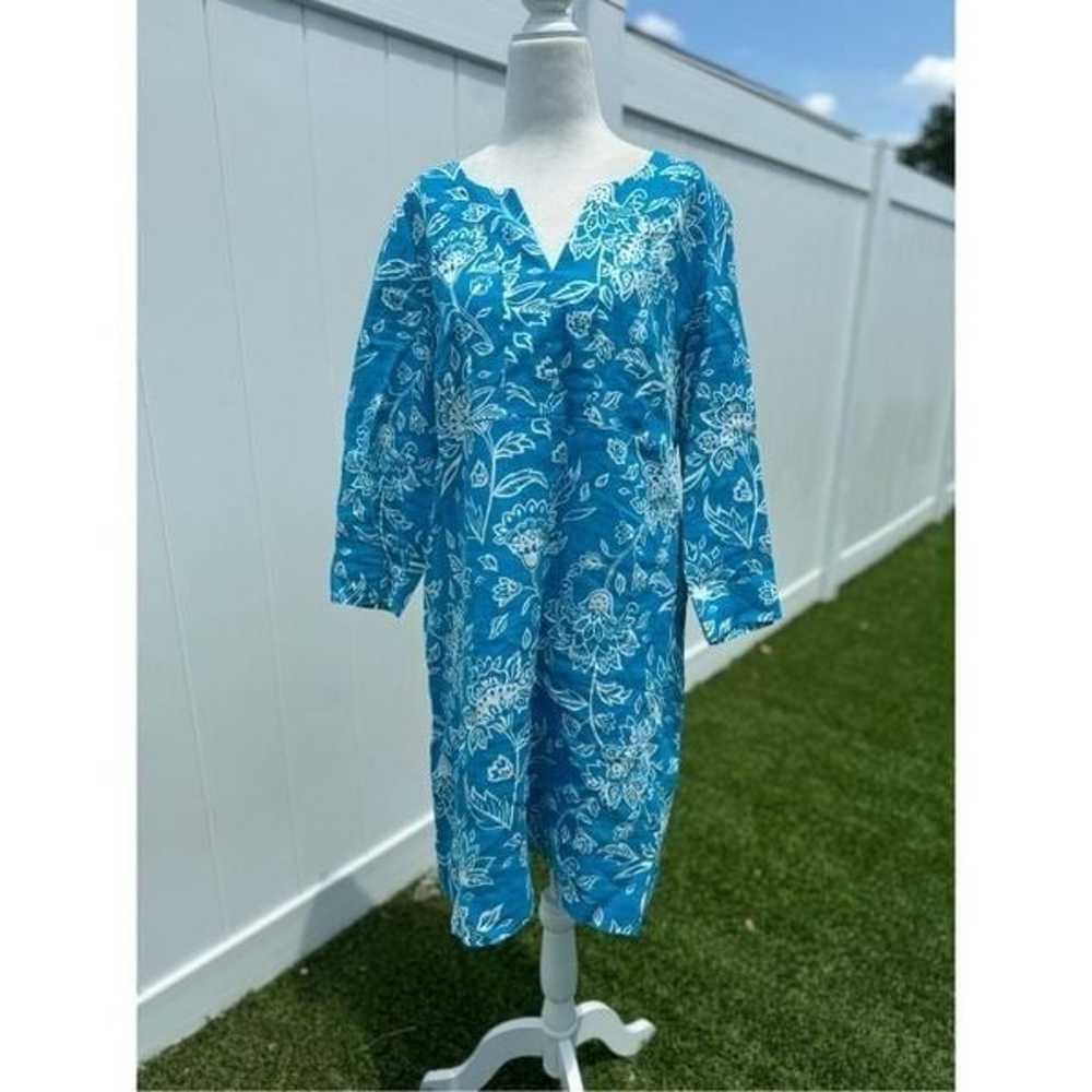 Boden linen tunic dress summer vacation size 12 - image 2