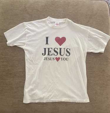 Vintage 90s I love Jesus Shirt