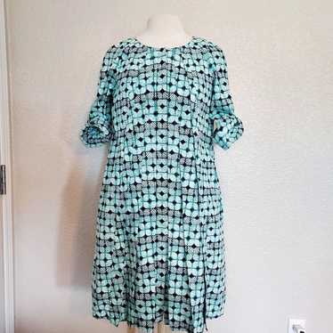 Brooks Brothers 346 Blue Graphic Sheath Dress Siz… - image 1