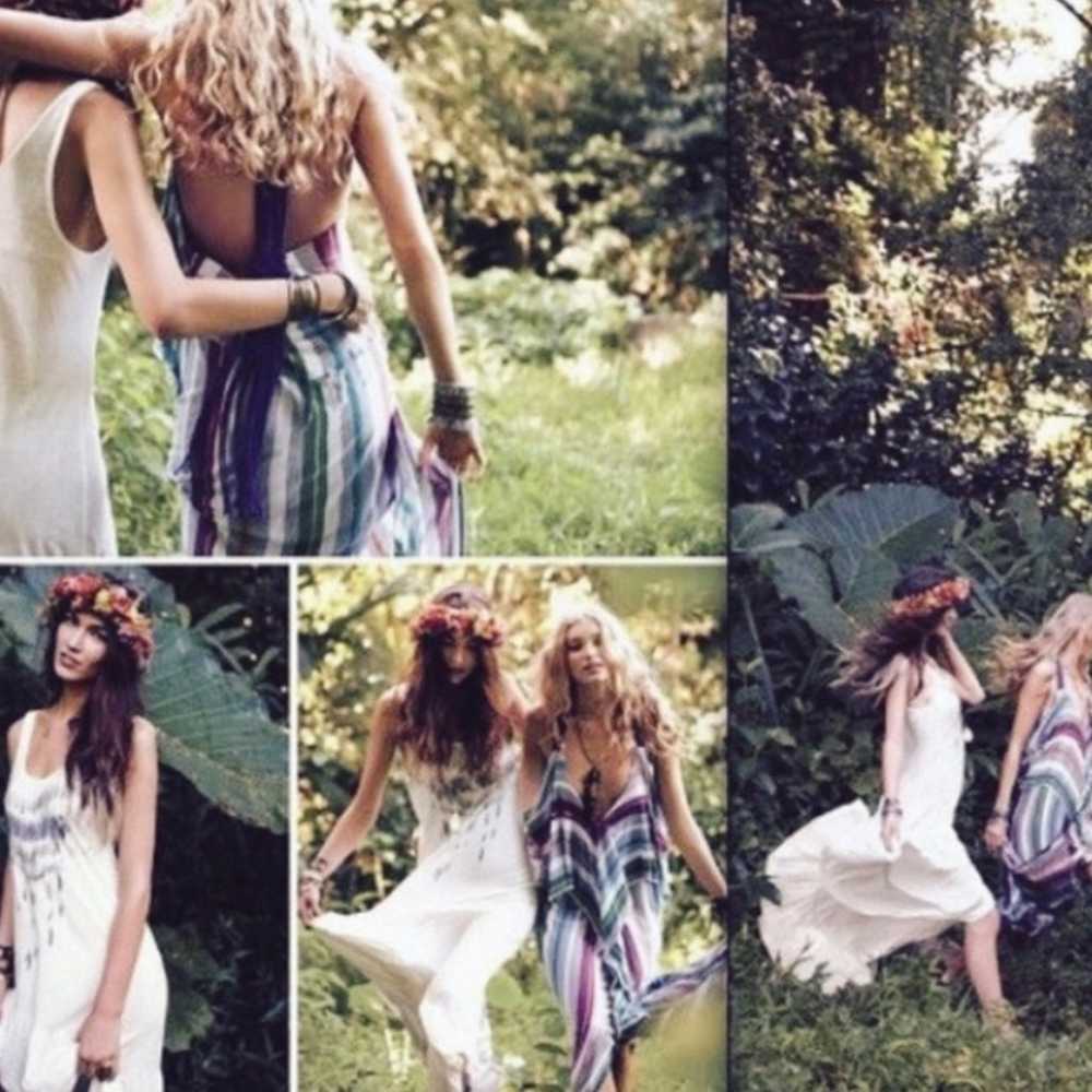 Free People Watercolor Feathers Maxi Dress - image 5