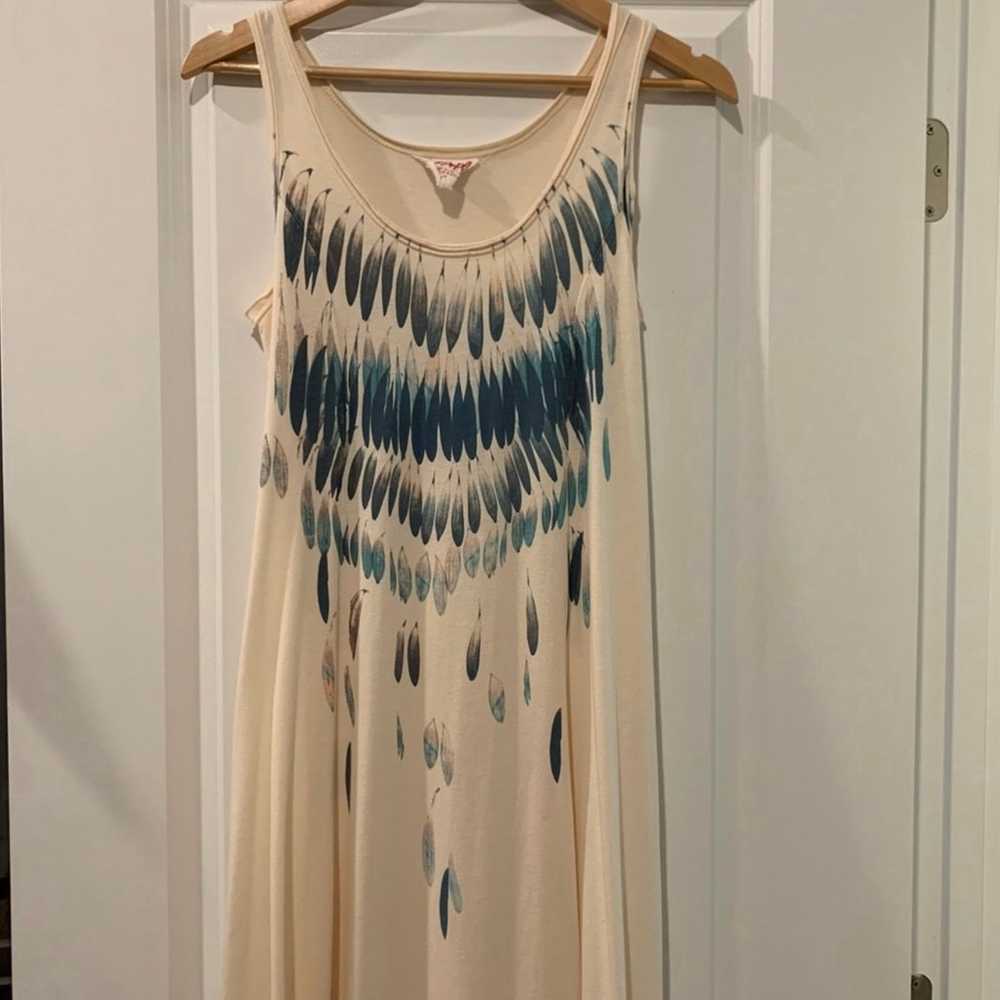 Free People Watercolor Feathers Maxi Dress - image 7