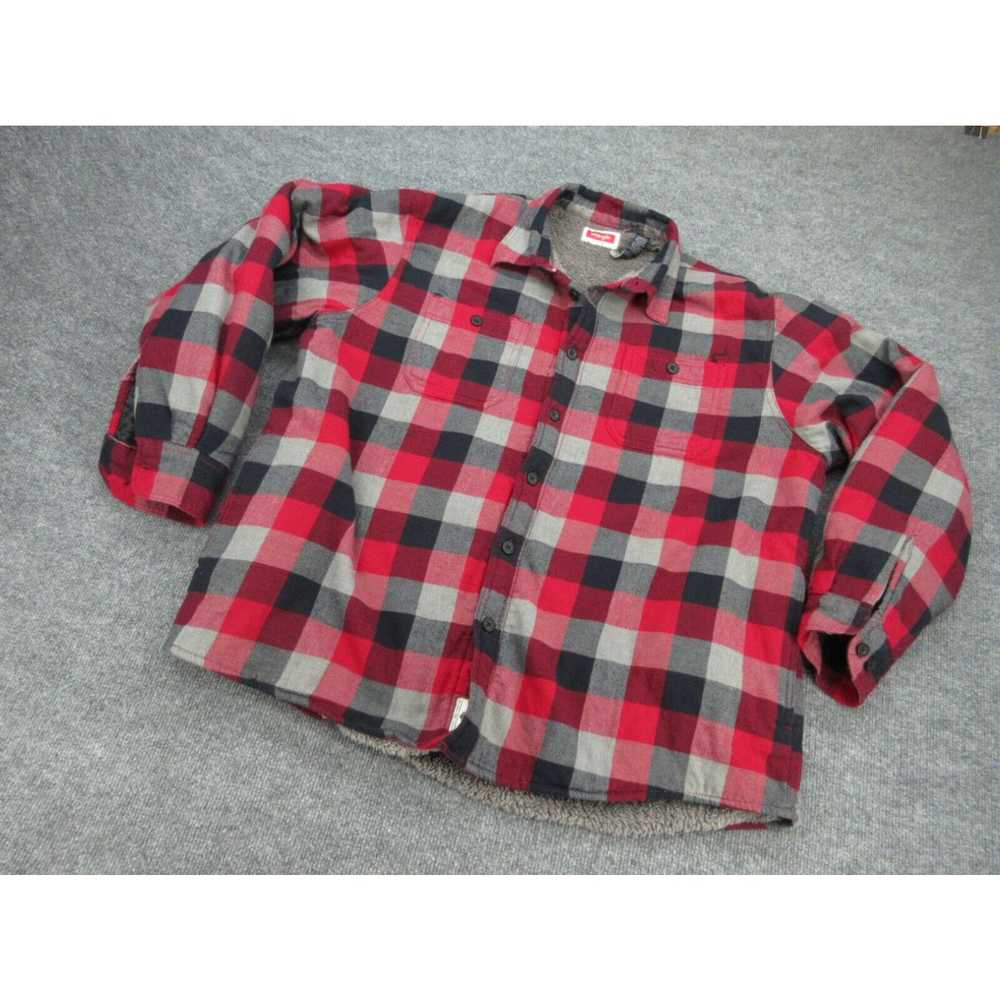 Wrangler Wrangler Shirt Jacket Mens XL Red Flanne… - image 2