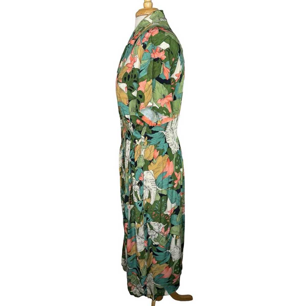 CAROL ANDERSON 80s Vintage Tropical Safari Dress … - image 2