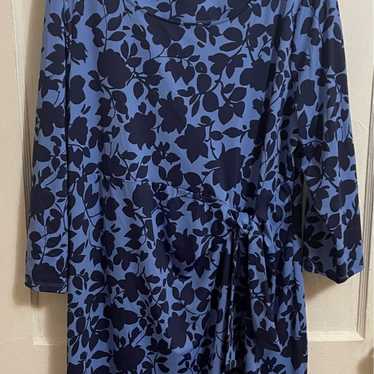 Talbots Blue Floral Knit Dress - XL