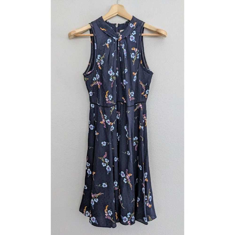 Rebecca Taylor Silk Natalie Floral Mini Dress Blu… - image 2