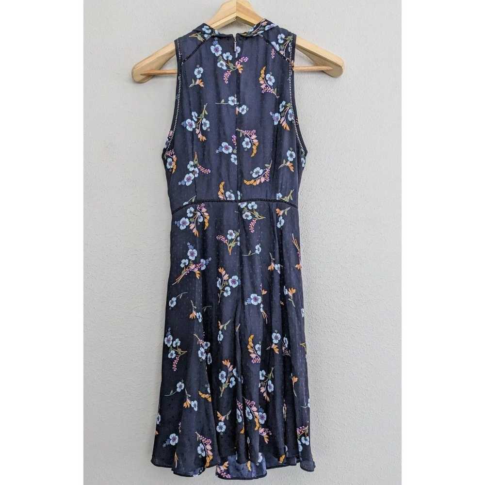 Rebecca Taylor Silk Natalie Floral Mini Dress Blu… - image 3